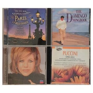 Classical Vocal Opera CD Lot Yo-Yo Ma Placido Domingo Renee Fleming Puccini 4PC